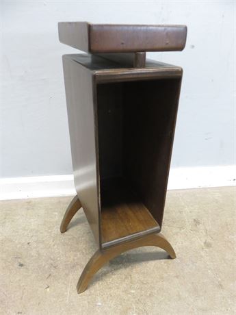 Vintage Mid-Century Scandinavian Style Walnut Telephone Stand