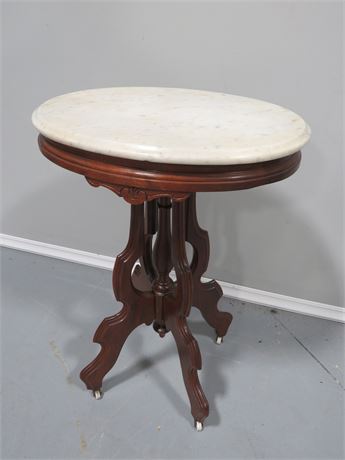 Victorian Side Table Marble Top