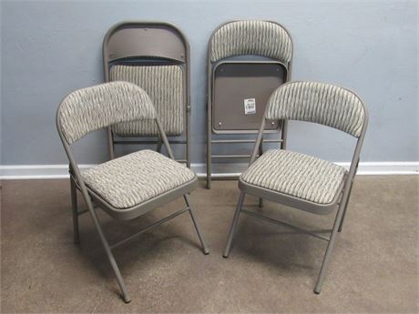 4 Sudden Comfort Upholstered/Padded Folding Banquet Chairs
