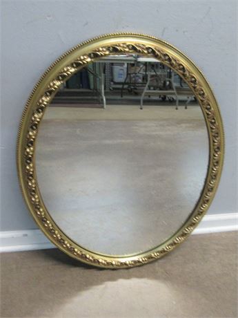 Oval Gold Framed Mirror