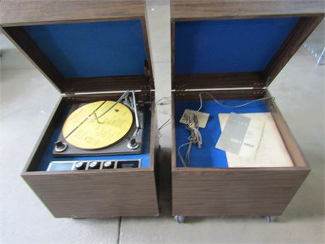Sears 1960's Stereo Phonograph Accent Furniture, Turntable & Speaker