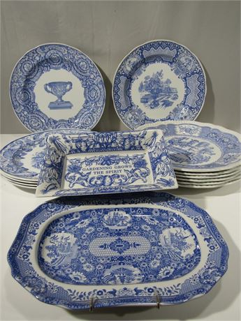 The Spode Blue Room Collection "Warwick Design" Transferware China Collection