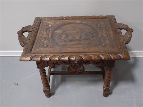 Hand Carved Serving Tea Table