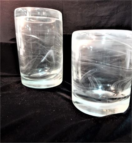 Two Todd Oldham Art Glass Vases