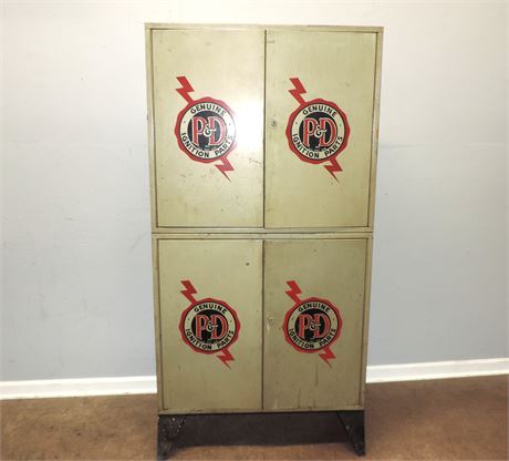 Vintage Genuine P & D Parts Metal Cabinets