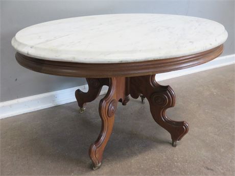 Oval Marble Top Table