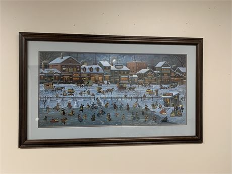 CHARLES WYSOCKI "Bostonian and Beans Lithograph" Framed Print Signed & Numbered