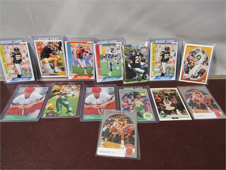 Rookie Sports Card Lot, Basketball, Football, and Golf