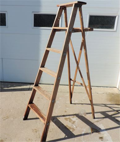 Six Foot Wood Ladder