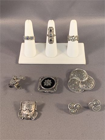 Jewelry /Sterling Silver/ Marcasite