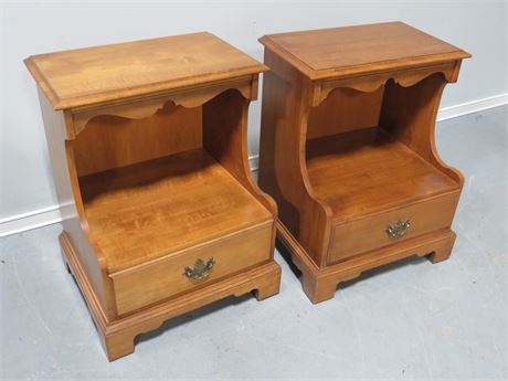 Colonial Style Maple Nightstands