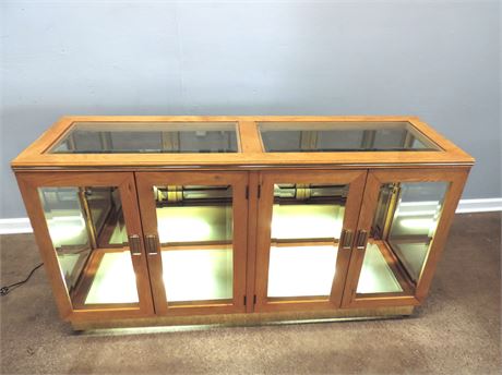 THOMASVILLE Lighted Console Curio Cabinet