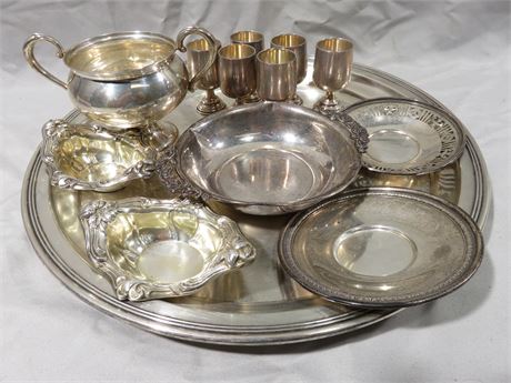 Assorted Sterling Silver Tableware Lot