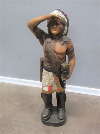 Large Resin Native American/Cigar Store Indian Statue