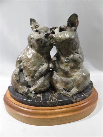JOFFA KERR "Pig O' My Heart" Bronze Sculpture Artist Proof