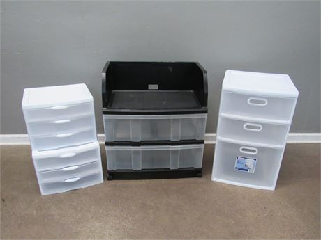 4 Modular Plastic Storage Units