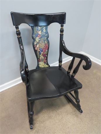 SIKES Rocking Chair w/Hand Painted Design