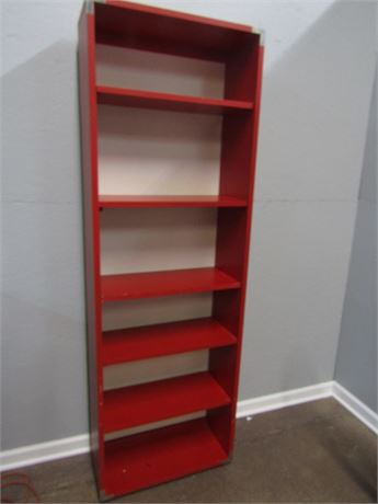 Red Painted Bookcase