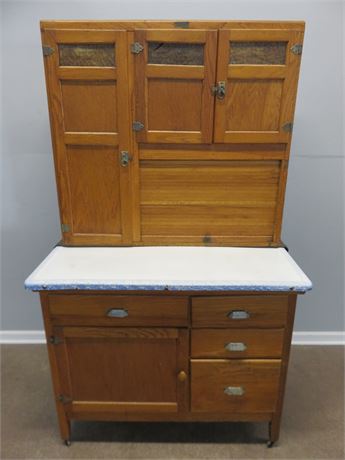 Antique WILSON Oak Hoosier Cabinet