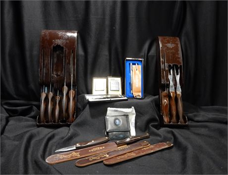 Vintage Cutco Knives Set, Zippo Lighters and Sheaffer Pen Sets