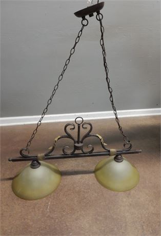 Hanging Chain Two Light Chandelier