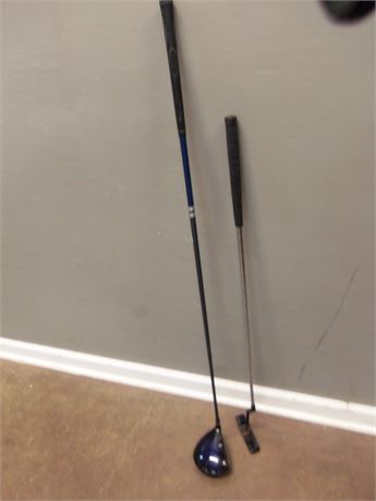 Driver and Putter Golf Clubs