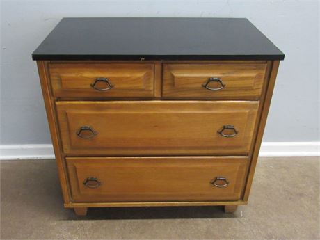 4-Drawer Chest with Black Laminate Top
