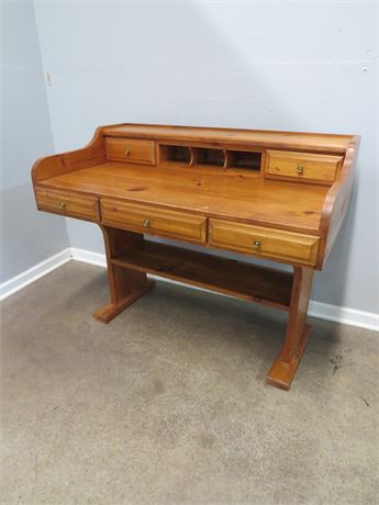 Trestle Style Pine Writing Desk