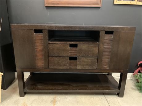 Contemporary Wood Media/Console Table