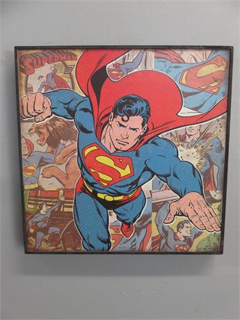 Vintage Style Superman Collage Wall Art