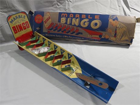 Vintage Marble Bingo Game