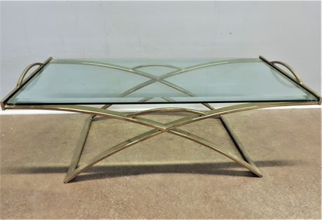 Vintage Contemporary Brass Style Coffee Table