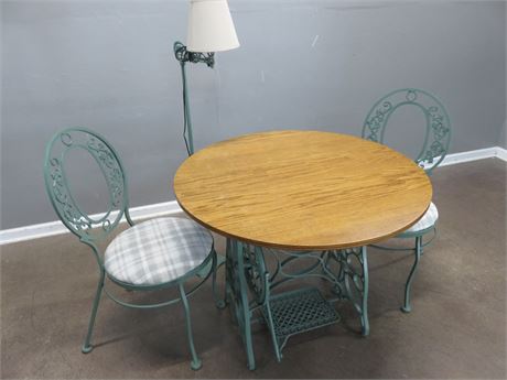 Repurposed Treadle Sewing Machine Dining Table