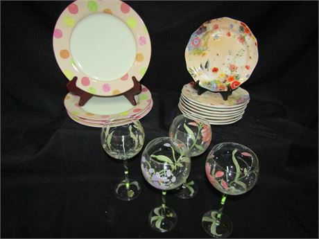 Spring Glassware and Plates
