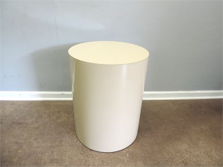 Lacquered Cylinder Pedestal Table