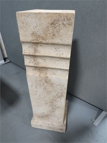 Faux Carved Stone Pillar Stand