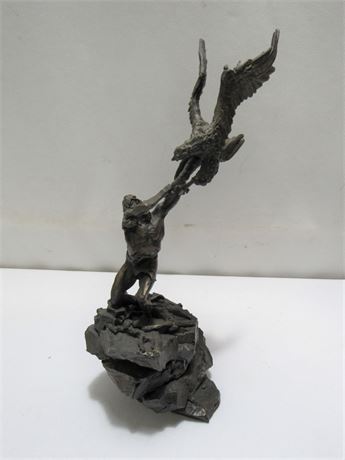 Michael Boyett Limited Edition (#1000/9500) Resin Sculpture - The Eagle Catcher