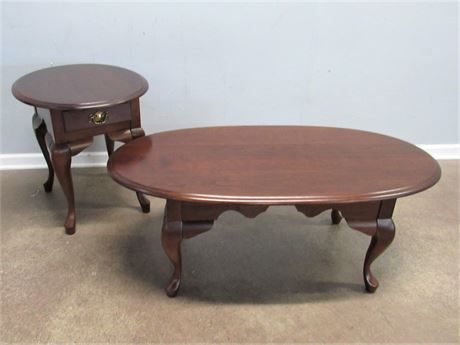 Matching Style Coffee Table and Small Side Table