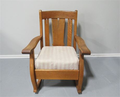 Arts and Crafts/Mission Style Vintage Rocking Chair