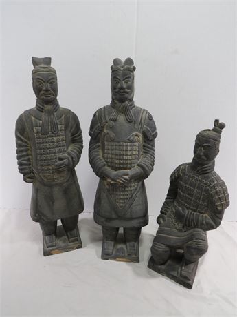 Asian Figural Stoneware Sculptures