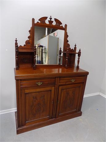 Carved Victorian Sideboard Buffet