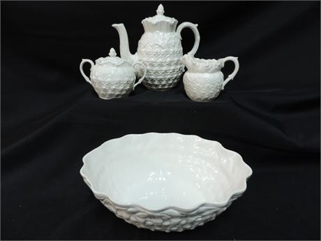 Spode Teapot Creamer Sugar Bowl Set