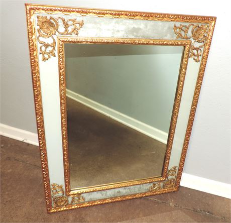Fancy Hanging Gold Tone Mirror