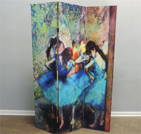 Double Sided Three Panel Room Divider