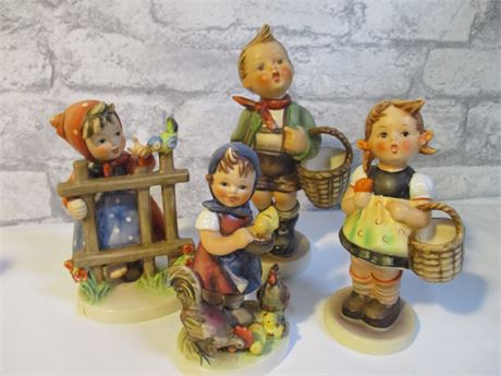 4 Goebel Figurines, West Germany Rare And Vintage.