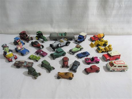 Large Vintage Toy Vehicle Lot - 24+