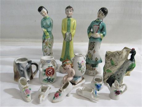 Vintage Occupied Japan Figurine Lot - 13 Pieces
