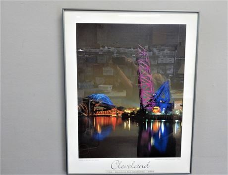 Cleveland "Bridging the Centuries" 1776 - 1997 Print Matted and Framed