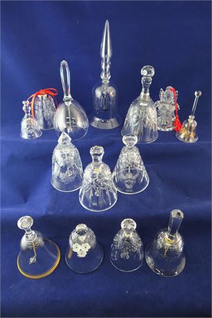 Waterford Bells/ Vintage Stuart Crystal Bell/ Hand Blown Glass/ Bell Lot of 14