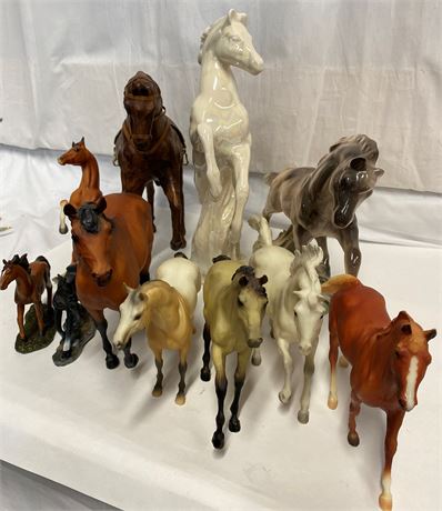 Collectible Ceramic and molded resin horses
